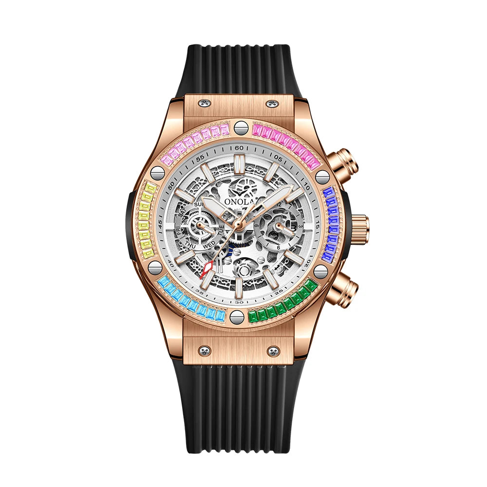 ONOLA 6841 Automatic Mechanical Top Selling Watch Man Watches Man Brand  Luxury New Model Automatic Mechanical Watch Man