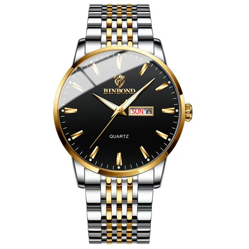 Binbond B9222 9222 New Product Fashion Classic Style Men Quartz Watches Stainless Steel Band Ultra-thin Wristwatch for Male Man