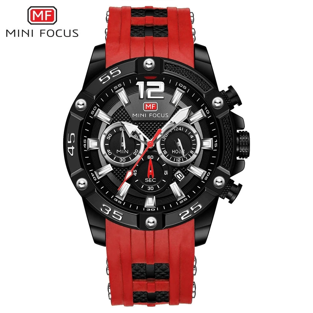 Mini Focus MF0349G MF 0349 Quartz Movement Wristwatch Waterproof Chronograph Luminous Hands Fashion Style Watch for Men Relojes