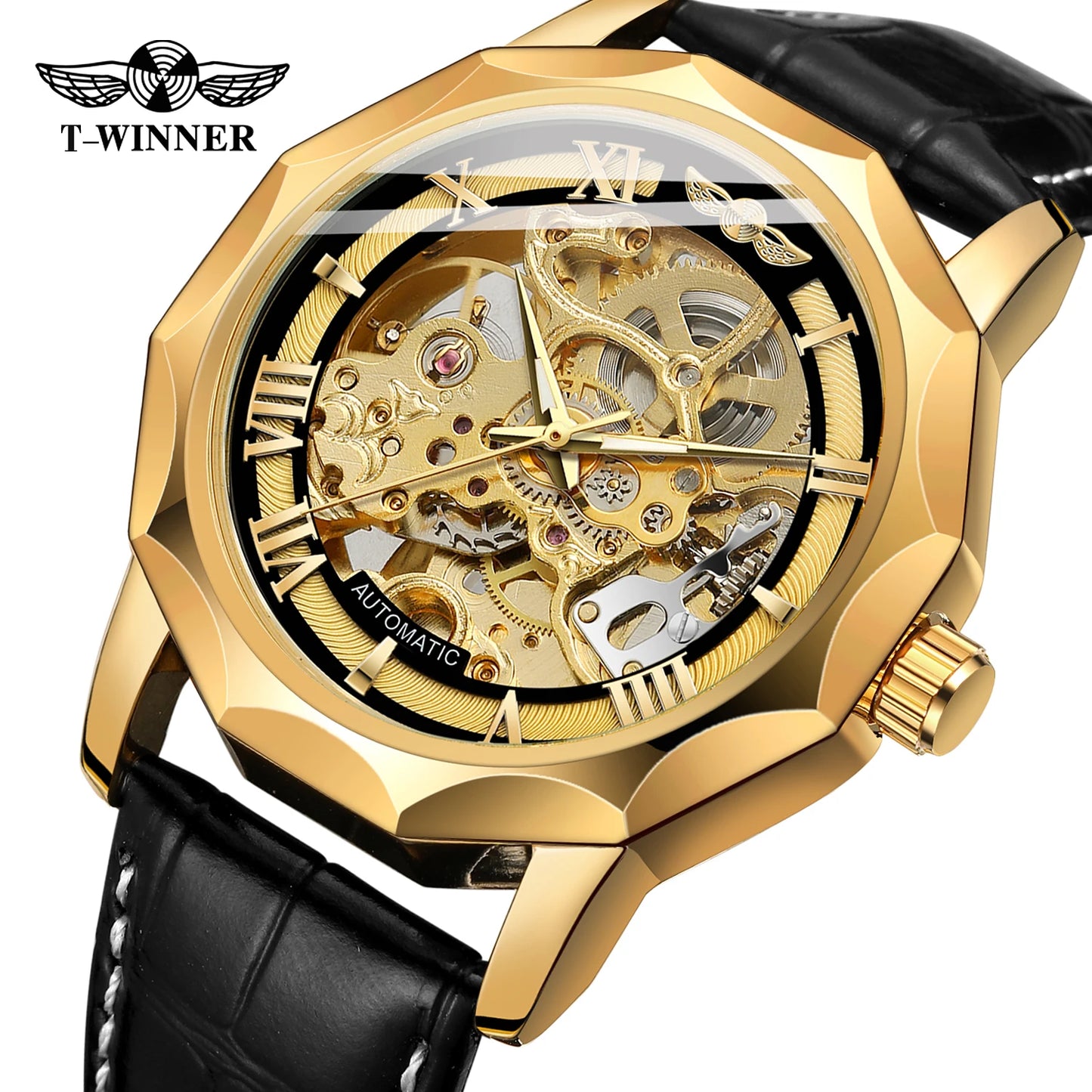 Reloj Para Hombre Forsining Relogio Masculino Automatic Genuine Leather Strap Men  Watch Wristwatch