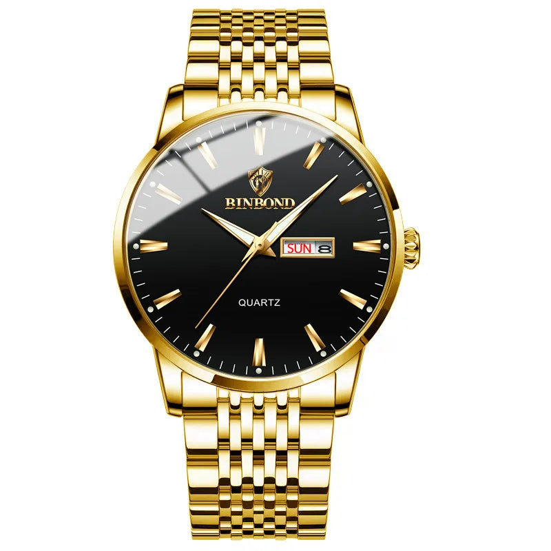 Binbond B9222 9222 New Product Fashion Classic Style Men Quartz Watches Stainless Steel Band Ultra-thin Wristwatch for Male Man
