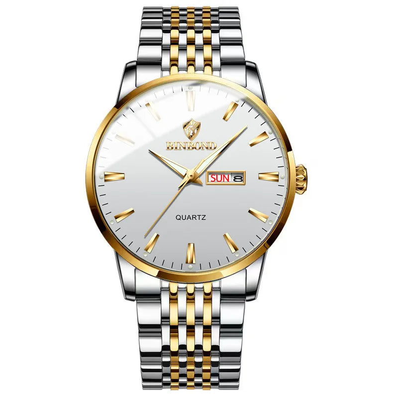 Binbond B9222 9222 New Product Fashion Classic Style Men Quartz Watches Stainless Steel Band Ultra-thin Wristwatch for Male Man