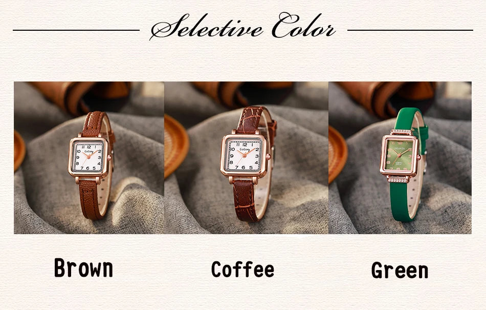 Simple Arabic Square Small Dial Quartz Belt Watch