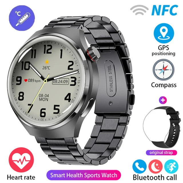 New GPS Smart Watch Men For Huawei Watch 4 Pro 360*360 HD Screen Heart rate Bluetooth Call IP68Waterproof Sports Smartwatch 2025