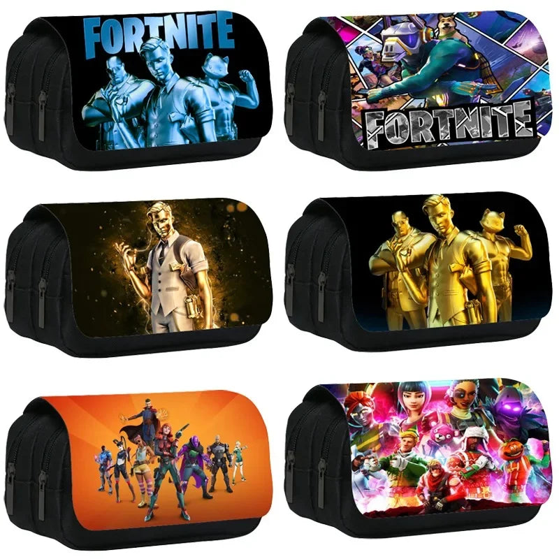 Fortnites Pencil Case Student Products Fortress Night Pen Case Bag Large Capacity Pencil Box Pouch Stationery Supplie Kids Gifts