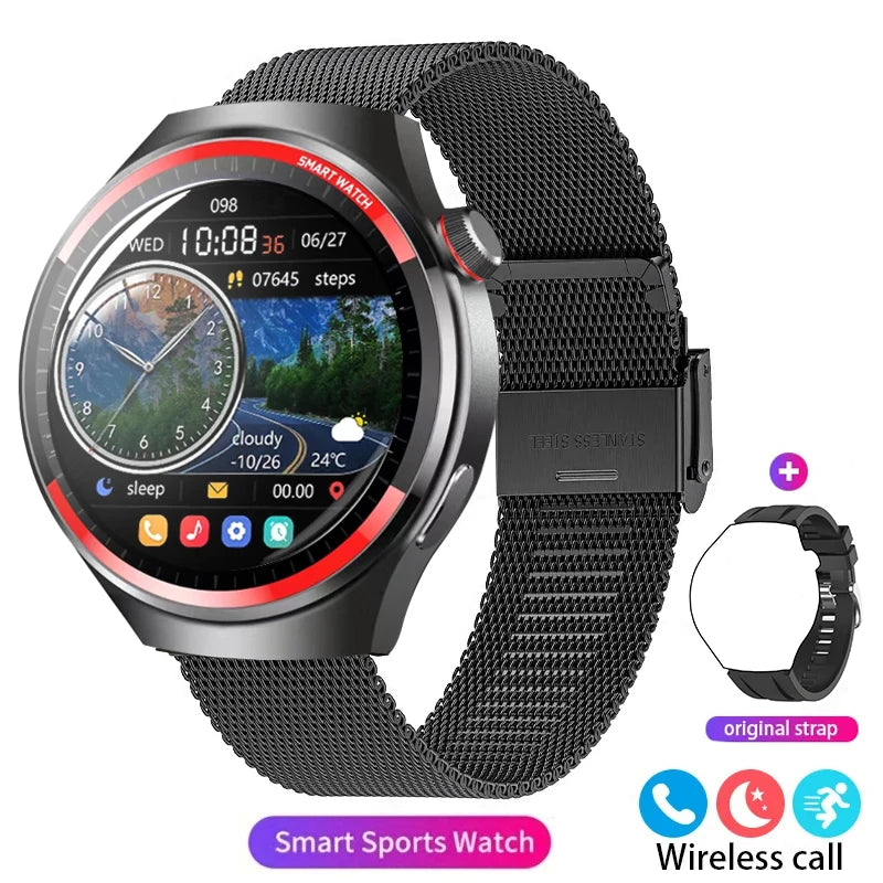 2024 AMOLED 1.43-inch Large Screen Dual-Mode Bluetooth Calling Smart Watch Sports  Health Monitoring Voice Assistant Smartwatch