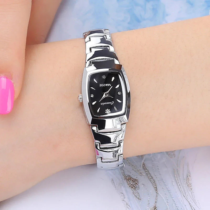 Tungsten Steel Watch For Women Waterproof And Simple Fashion Women's Wristwatch With Small Dial Ladies Quartz Analogue Watch