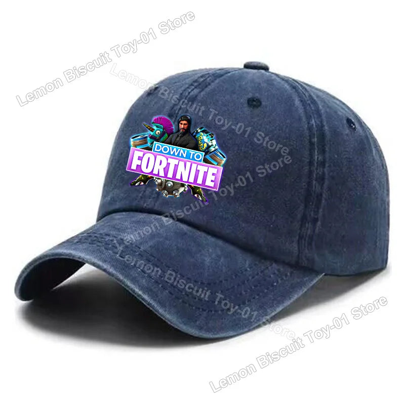 Fortnites Series Adult Baseball Cap Adjustable Hot Men Women Hat Washed Denim Retro Sun Visor Outdoor Sport Accessories Gifts