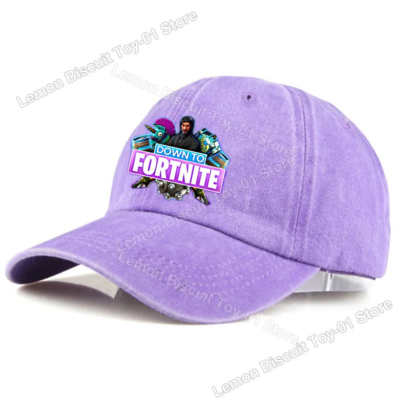 Fortnites Series Adult Baseball Cap Adjustable Hot Men Women Hat Washed Denim Retro Sun Visor Outdoor Sport Accessories Gifts