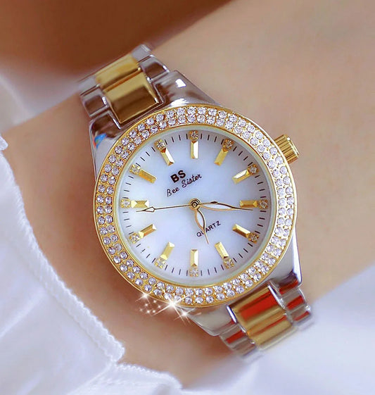UTHAI Women Watch Classic Light Luxury Brand Temperament Waterproof Gold Metal Bracelet Ladies Fashion Quartz Wristwatches Gift