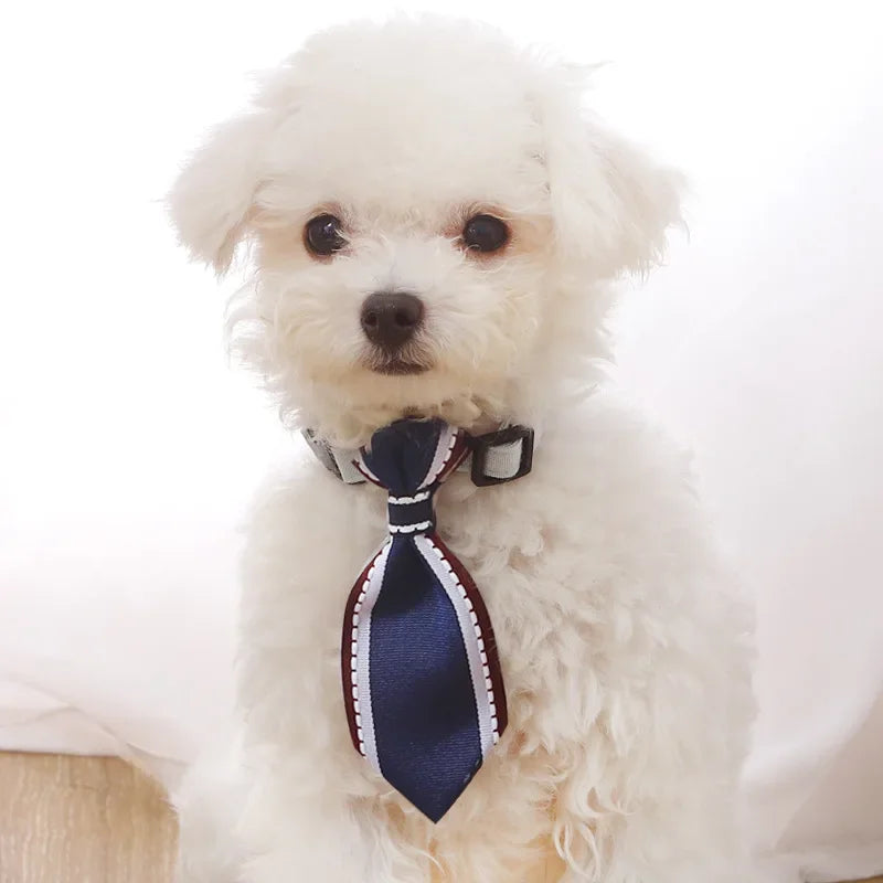 Pet Tie Adjustable Cat Dog Collars Small Medium Large Dogs With Bells Bow Tie Collar Dog Accessories Soft Oxford Puppy Collar