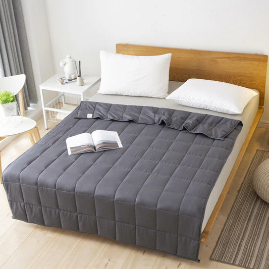 Weighted Blanket for Adult Decompression Sleep Aid Pressure Sleeping Quilted Blanket Heavy Quilt Throw Blanket 5 Sizes