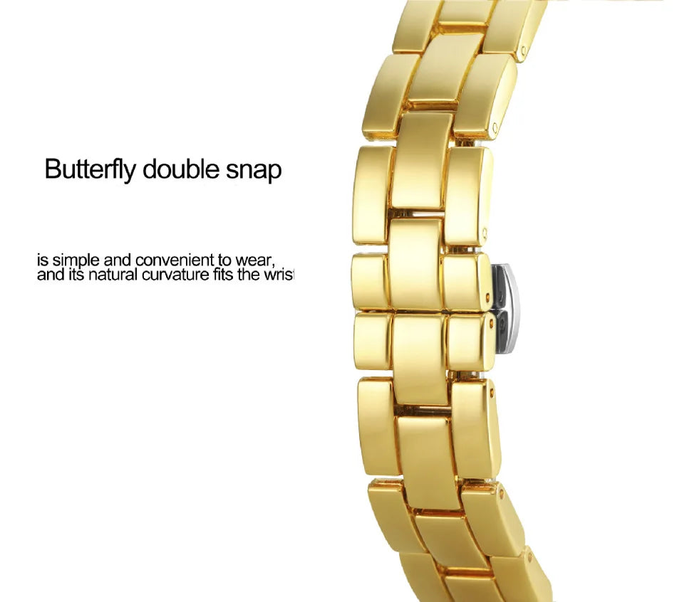 Luxury Elegant Quartz Watches Women High Quality Diamond Dial Ladies Watch Fashion Stainless Steel Bracelet Women's Wristwatch