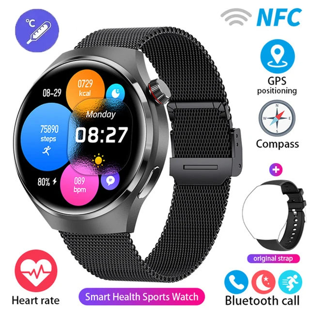 New GPS Smart Watch Men For Huawei Watch 4 Pro 360*360 HD Screen Heart rate Bluetooth Call IP68Waterproof Sports Smartwatch 2025