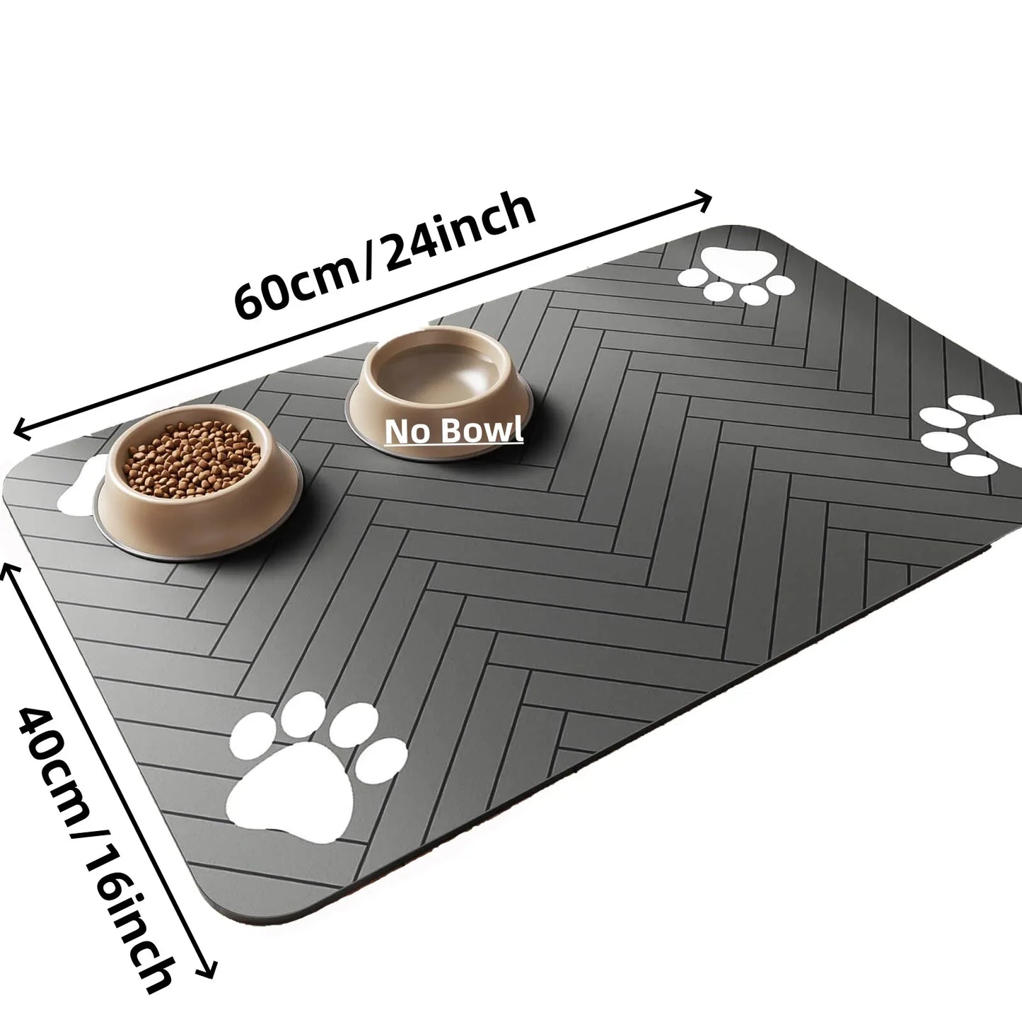 Pet Feeding Mat-Absorbent Pets Placemat for Food and Water Bowl, with Waterproof Rubber Backing, Quick Dry Water Mat for Dog Cat