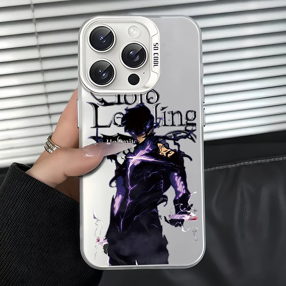 COOL  ANIME Solo Leveling FUNDA Phone Case For iPhone 16 14 15 Pro Max Plus Shockproof  Clear Back Cover
