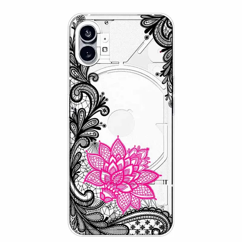 For Nothing Phone 1 2 Case Silicone Soft Cute Transparent Coque for Nothing Phone (2) TWO One Protective Funda Clear TPU Covers