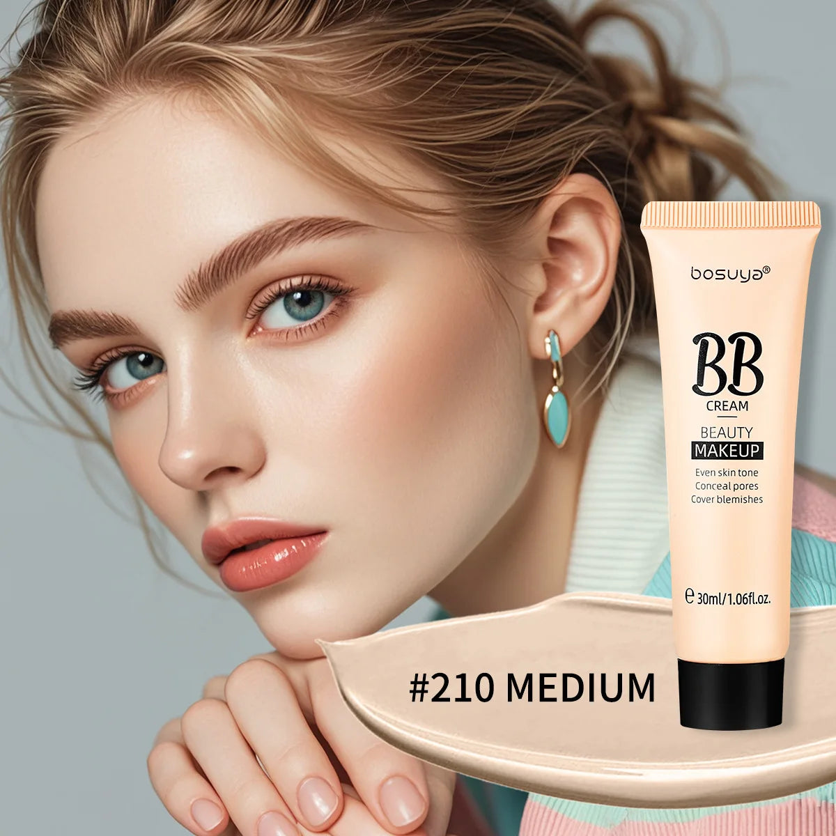 30ml Beauty BB Cream Foundation,Liquid Concealer,Long-Lasting Moisturizing Waterproof,Not Easy to Remove Makeup,Full Coverage