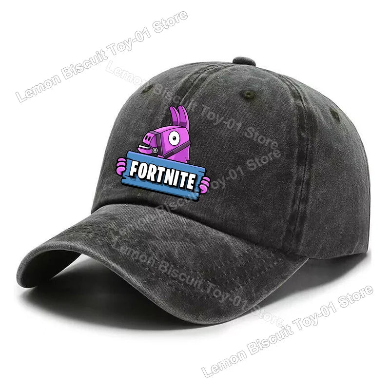 Fortnites Series Adult Baseball Cap Adjustable Hot Men Women Hat Washed Denim Retro Sun Visor Outdoor Sport Accessories Gifts