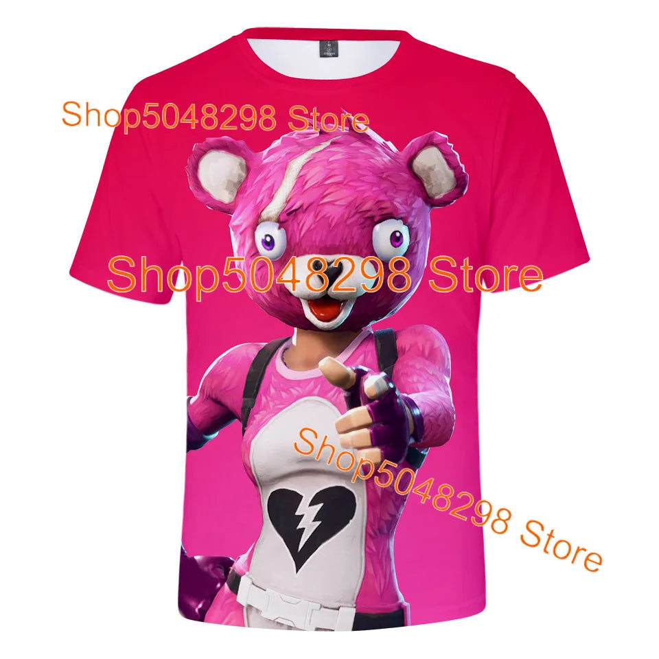 Bushranger Fortnite T Shirt for Kids 3D Print Banana Peely T-shirt Men Women's Tee Battle Royale Game Summer Tops Birthday Gifts