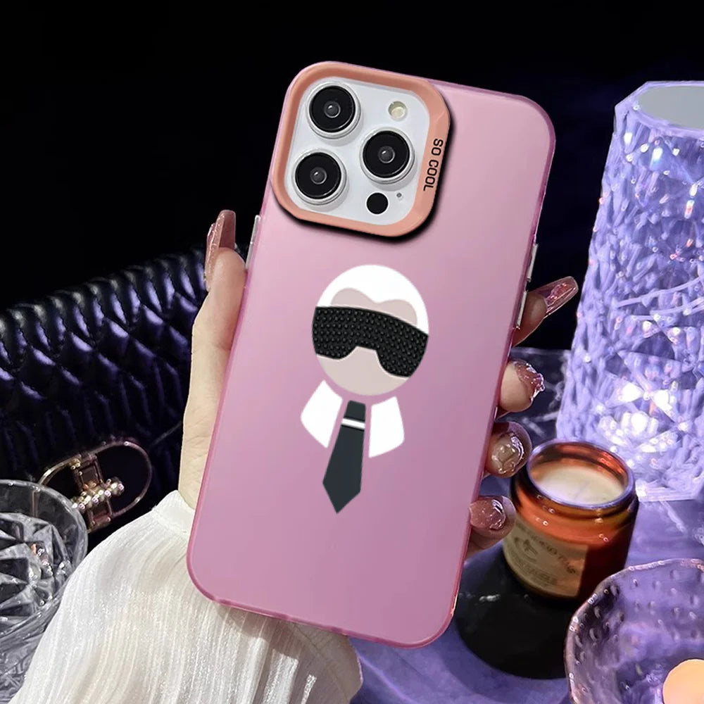 Phone Case for iPhone 12 11 13 14 15 16 Max Pro Plus IMD Plating Cover Famous Designer Head Portrait