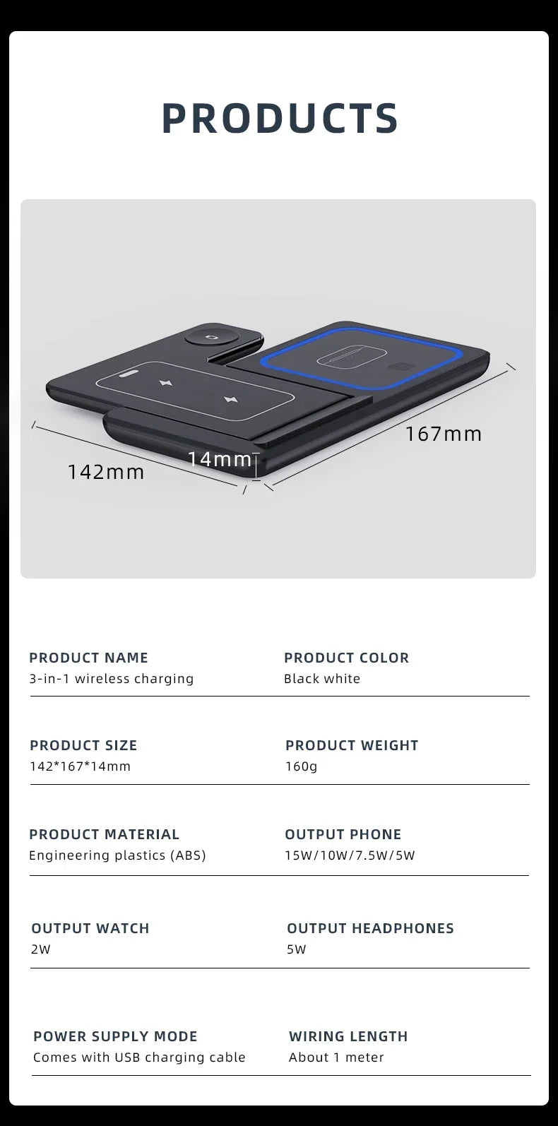3 in 1 Wireless Charger Stand  For iPhone 16 15 14 13 12 11 X  iWatch 8 7 6  Airpods Pro 30W Foldable Fast Charging Dock Station