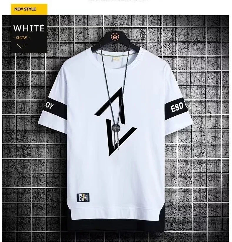 T Shirt Brand Men Clothing T-Shirts Fashion Short Sleeve Tshirt Streetwear Summer Round Neck Tees Man Sport Sportwear Vintage