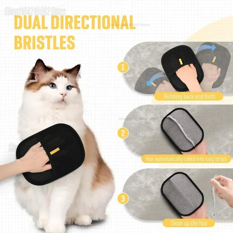 Pet Hair Remover Glove Static Dedusting Brush Pet Hair Remover Brush Removing Dog Cat Hair From Sofa Carpet Clothes Tool Supplie