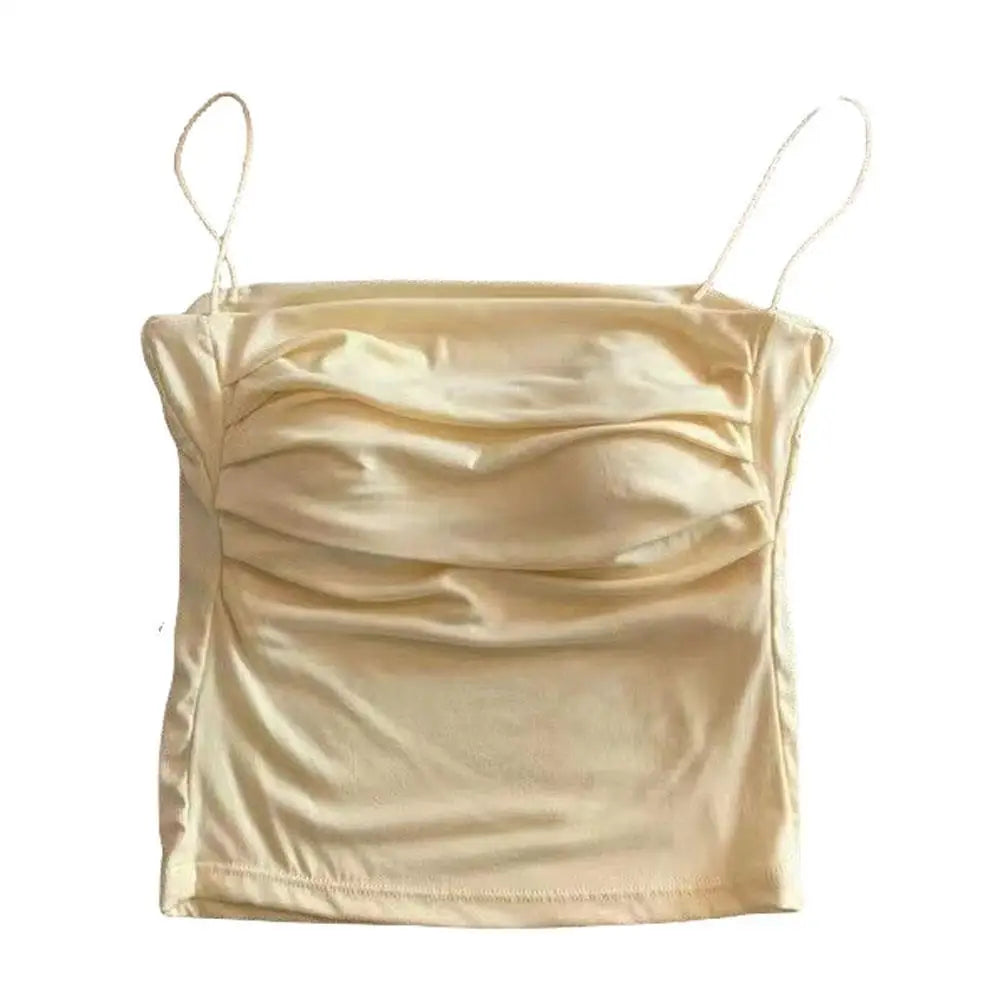 Women Casual Vest Beauty Back Camisole With Thin Straps Sexy Sleeveless Tank Tops Summer Female Bra Lingerie Tees Streetwear