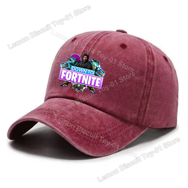 Fortnites Series Adult Baseball Cap Adjustable Hot Men Women Hat Washed Denim Retro Sun Visor Outdoor Sport Accessories Gifts