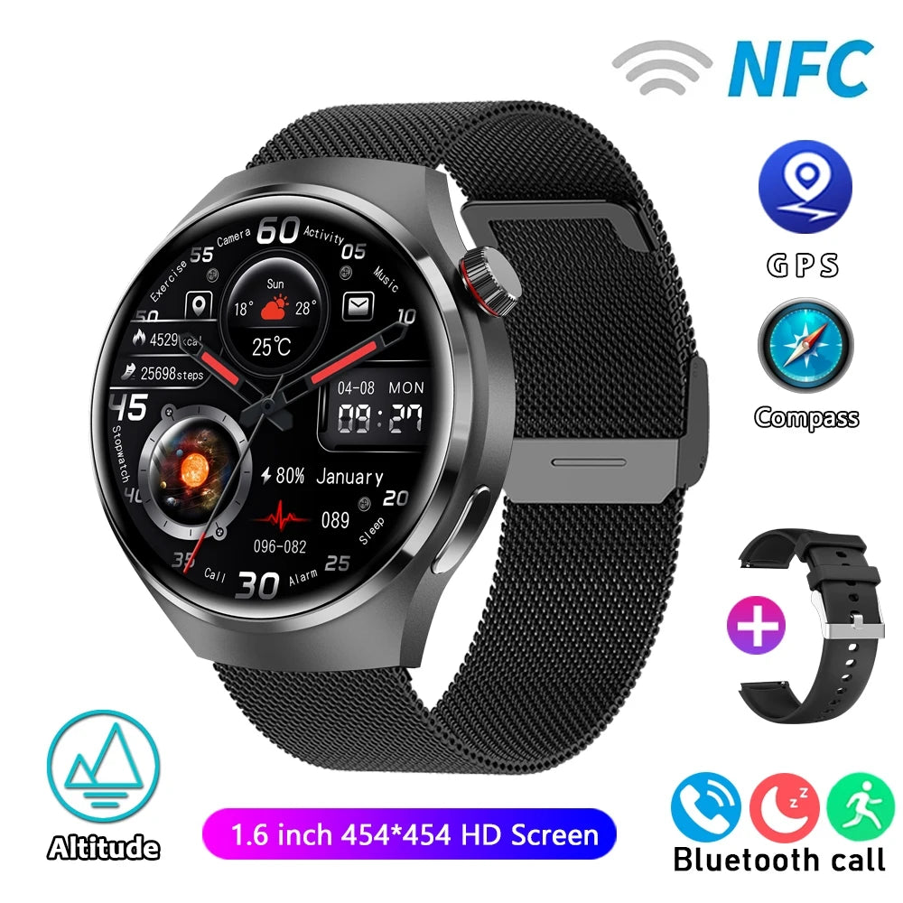 2025 NEW Health Watch GT4 Pro GPS Smartwatch Multi-Sport Mode Heart Rate Moitor Bluetooth Call IP68 Waterproof Men's Smart watch