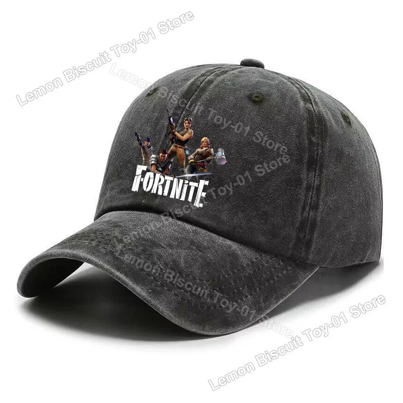 Fortnites Series Adult Baseball Cap Adjustable Hot Men Women Hat Washed Denim Retro Sun Visor Outdoor Sport Accessories Gifts