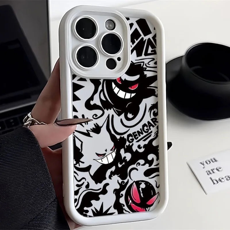 Gengar Phone Case for iPhone 15 14 Liquid Silicone Shockproof Cover