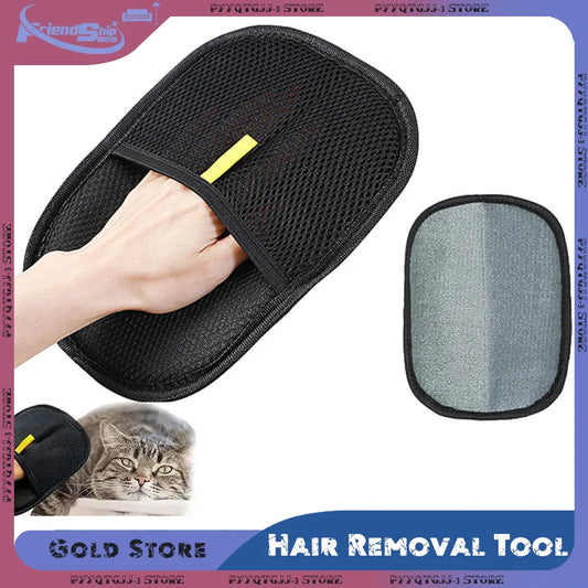 Pet Hair Removal Tool  Hair Remover Reusable Static Removal Gloves Double-Sided Grooming Gloves for Pets Removes Pet Fur Hair