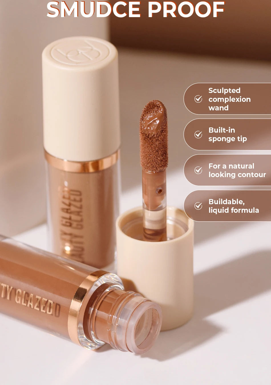 2025 Beauty Glazed 2 Color Liquid Contouring To Enhance The Facial Contour,Waterproof ,Matte,V-face Shaping Contour  Face Makeup