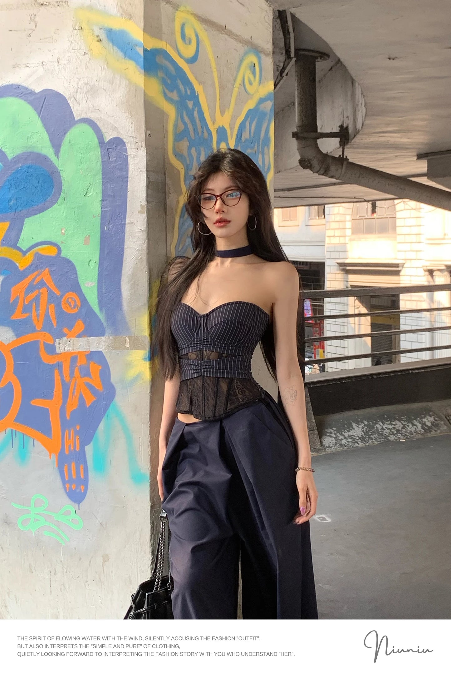 High Quality Hot Selling Wholesale Lace Vest Camisole Women's 2025 New Striped Patchwork Fishbone Corset Strapless Top Y2k Sexy
