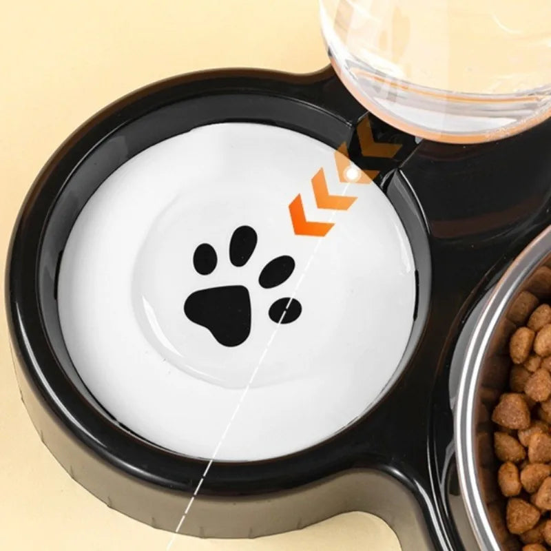 Functional  Double Pet Bowls Neck Protection for Cats Dogs Non-Tip Design for Feeding, Elevate Your Pet's Meal Time