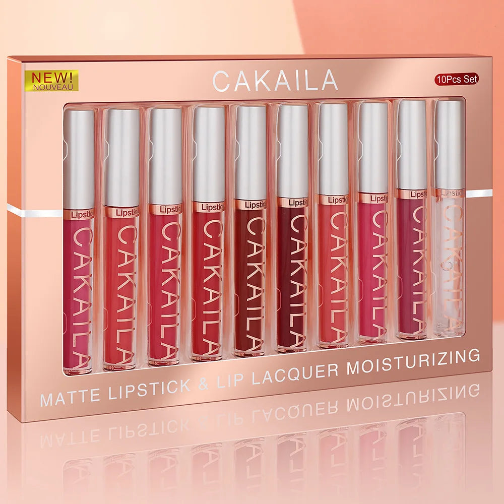 Lipstick Set Is Waterproof, Sweat Resistant, and Not Easily Smudged. Its Texture Is Silky, Smooth, And Does Not Pull Out And Dry