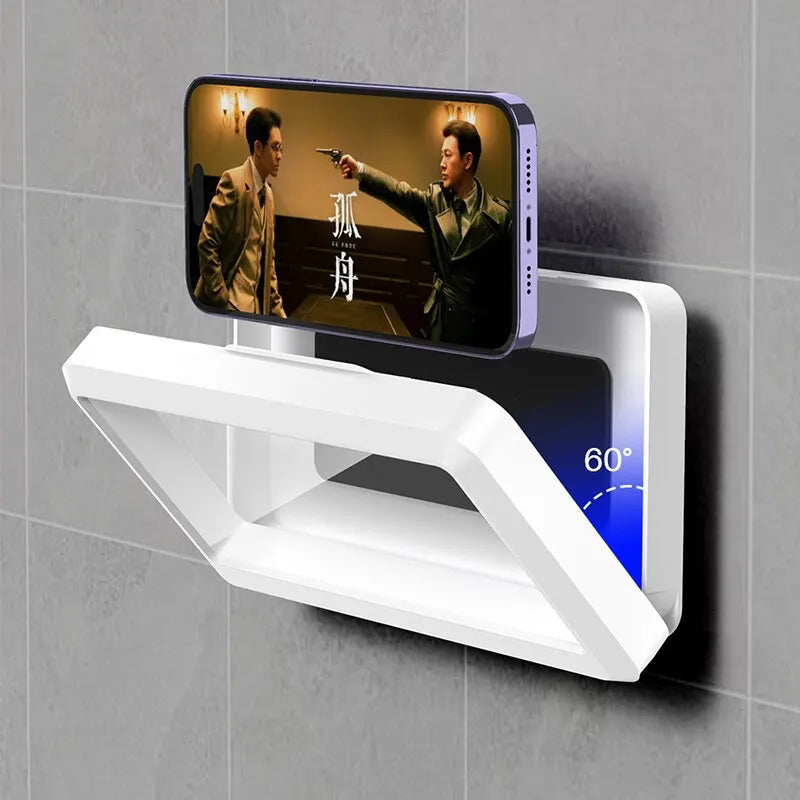 Bathroom Phone Holder Waterproof Touchable Case Wall Mounted All Covered Mobile Phone Shelves for Shower Bath Sealing Storage