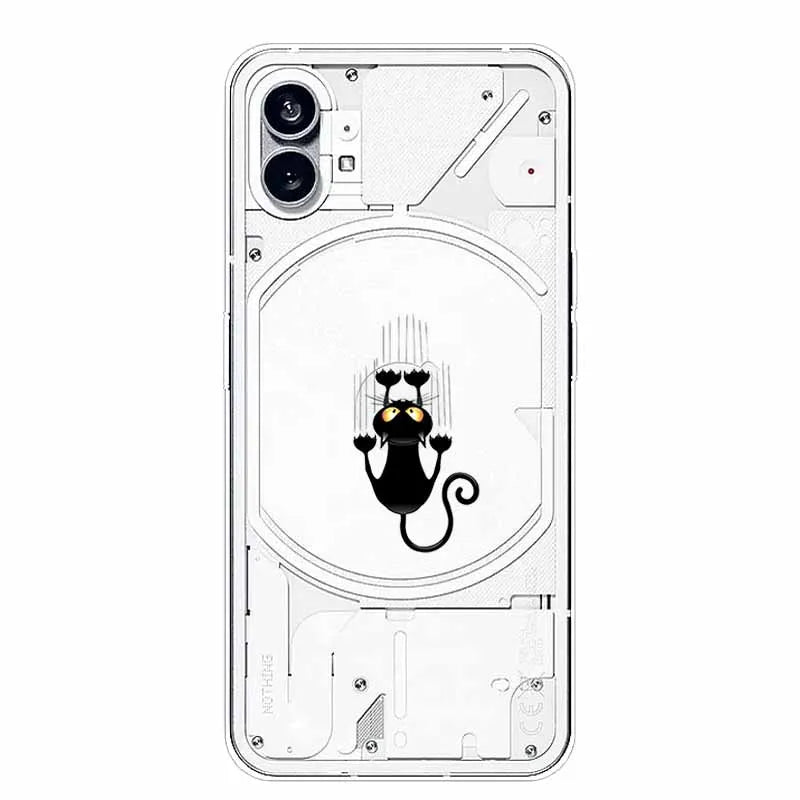 For Nothing Phone 1 2 Case Silicone Soft Cute Transparent Coque for Nothing Phone (2) TWO One Protective Funda Clear TPU Covers