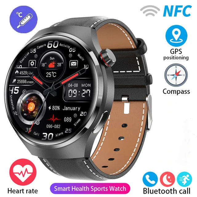 New GPS Smart Watch Men For Huawei Watch 4 Pro 360*360 HD Screen Heart rate Bluetooth Call IP68Waterproof Sports Smartwatch 2025