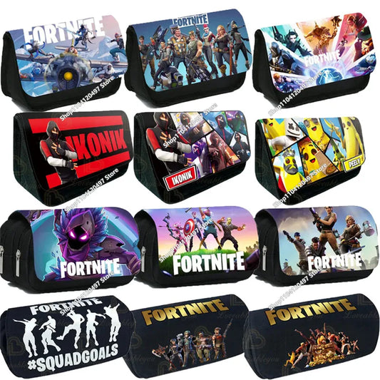 Shooting Game Pencilcase FORTNITED Boy Large Capacity Waterproof Pencil Pouch Office Stationary Gift Toy