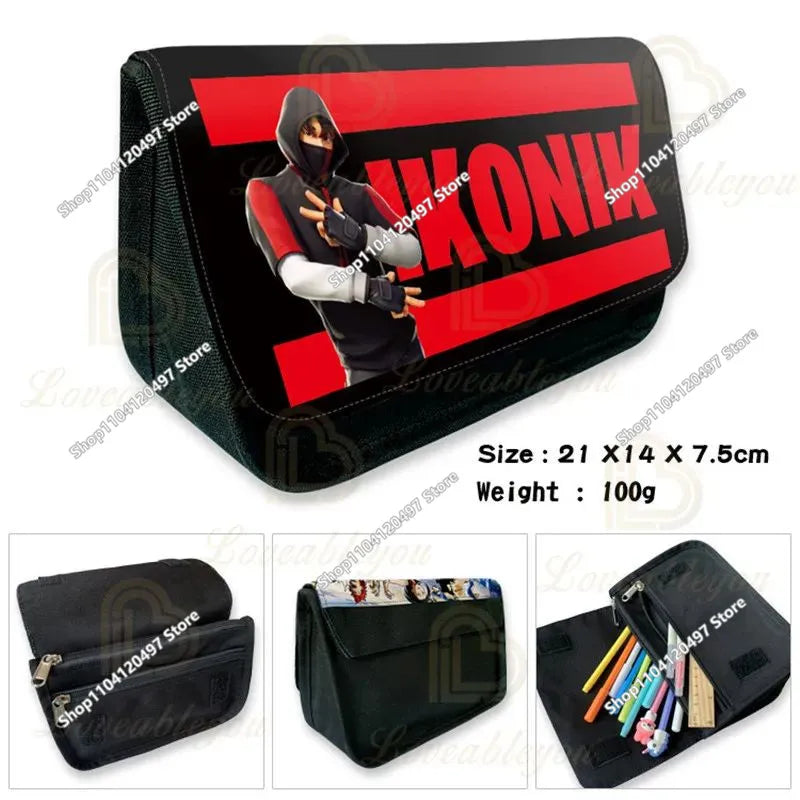 Shooting Game Pencilcase FORTNITED Boy Large Capacity Waterproof Pencil Pouch Office Stationary Gift Toy