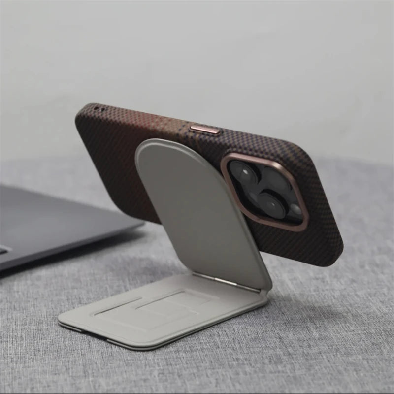 Luxury Carbon Fiber Relief Magsafe Phone Case For iPhone 13 14 15 16 Pro Max Metal Lens Matte Wireless Charging Shockproof Cover