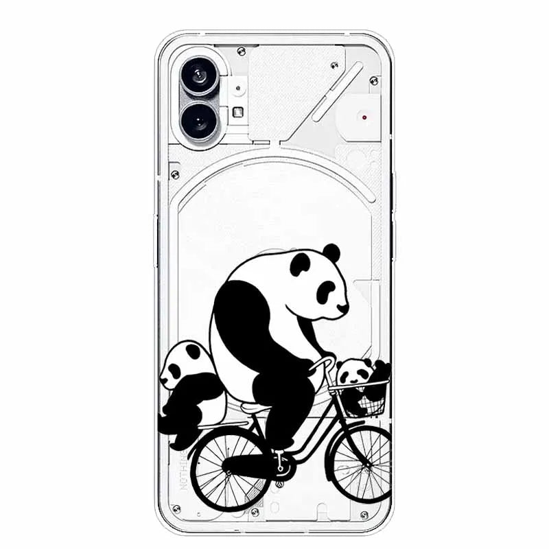 For Nothing Phone 1 2 Case Silicone Soft Cute Transparent Coque for Nothing Phone (2) TWO One Protective Funda Clear TPU Covers
