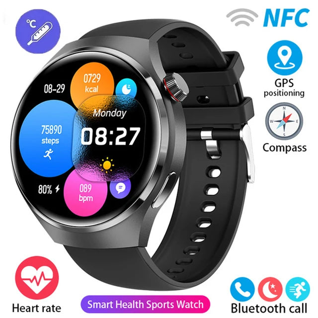 New GPS Smart Watch Men For Huawei Watch 4 Pro 360*360 HD Screen Heart rate Bluetooth Call IP68Waterproof Sports Smartwatch 2025