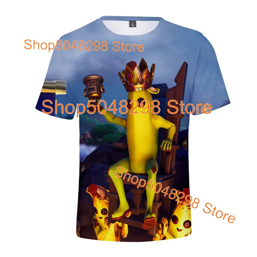 Bushranger Fortnite T Shirt for Kids 3D Print Banana Peely T-shirt Men Women's Tee Battle Royale Game Summer Tops Birthday Gifts