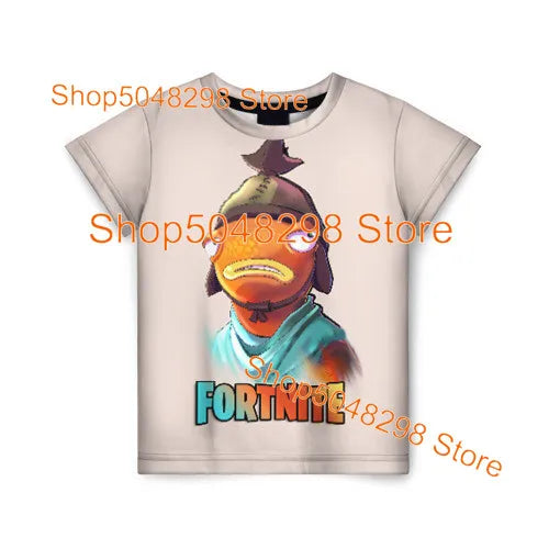 Peely Fortnited 8 To 19 Years Kids T Shirt Battle Royale Cartoon Tops Teen Clothes Men Women Hero 3D Printed T-shirt Boys Girls