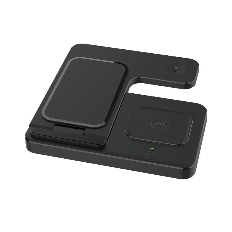 3 in 1 Wireless Charger Stand  For iPhone 16 15 14 13 12 11 X  iWatch 8 7 6  Airpods Pro 30W Foldable Fast Charging Dock Station