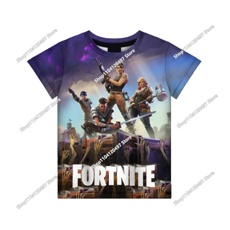 Christmas Fortnite T-shirt Tees X Lord T Shirt Triggerfish Battle Royale Game Kids Men Women Harajuku Teen Clothes